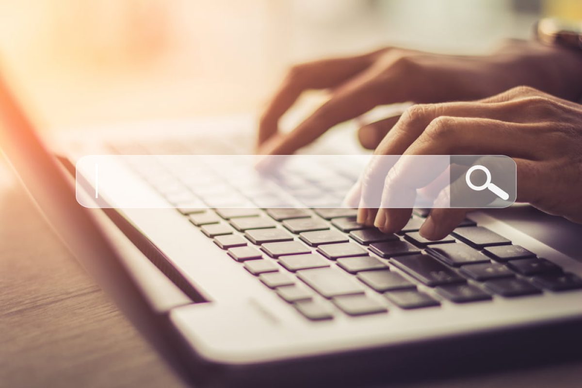 person using search engine
